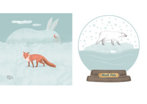 snowball and fox snow