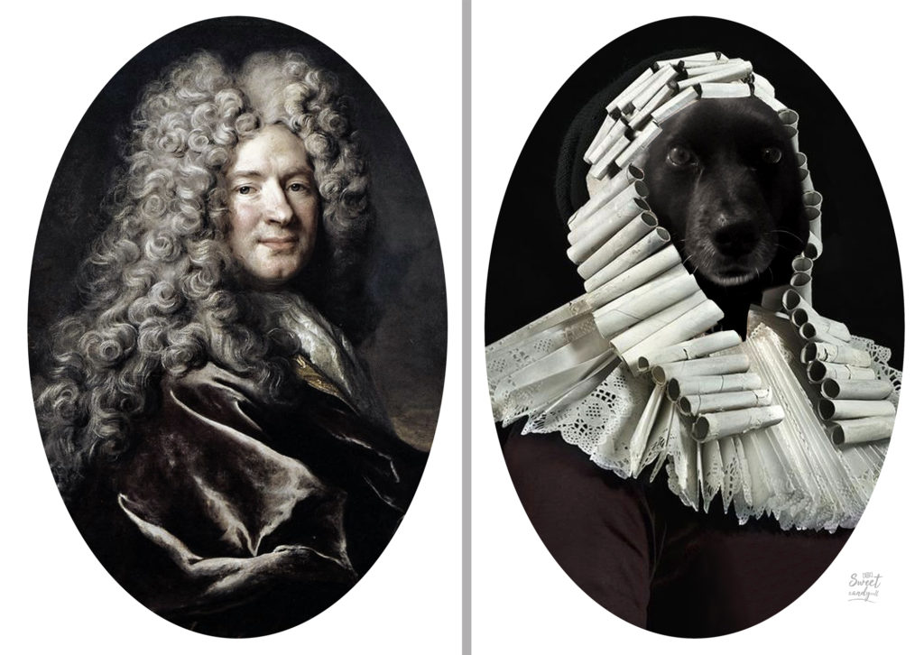 Nicolas De Largilliere Portrait of a Man in a Purple Robe - Paco Dog - by Sweetcandyroll