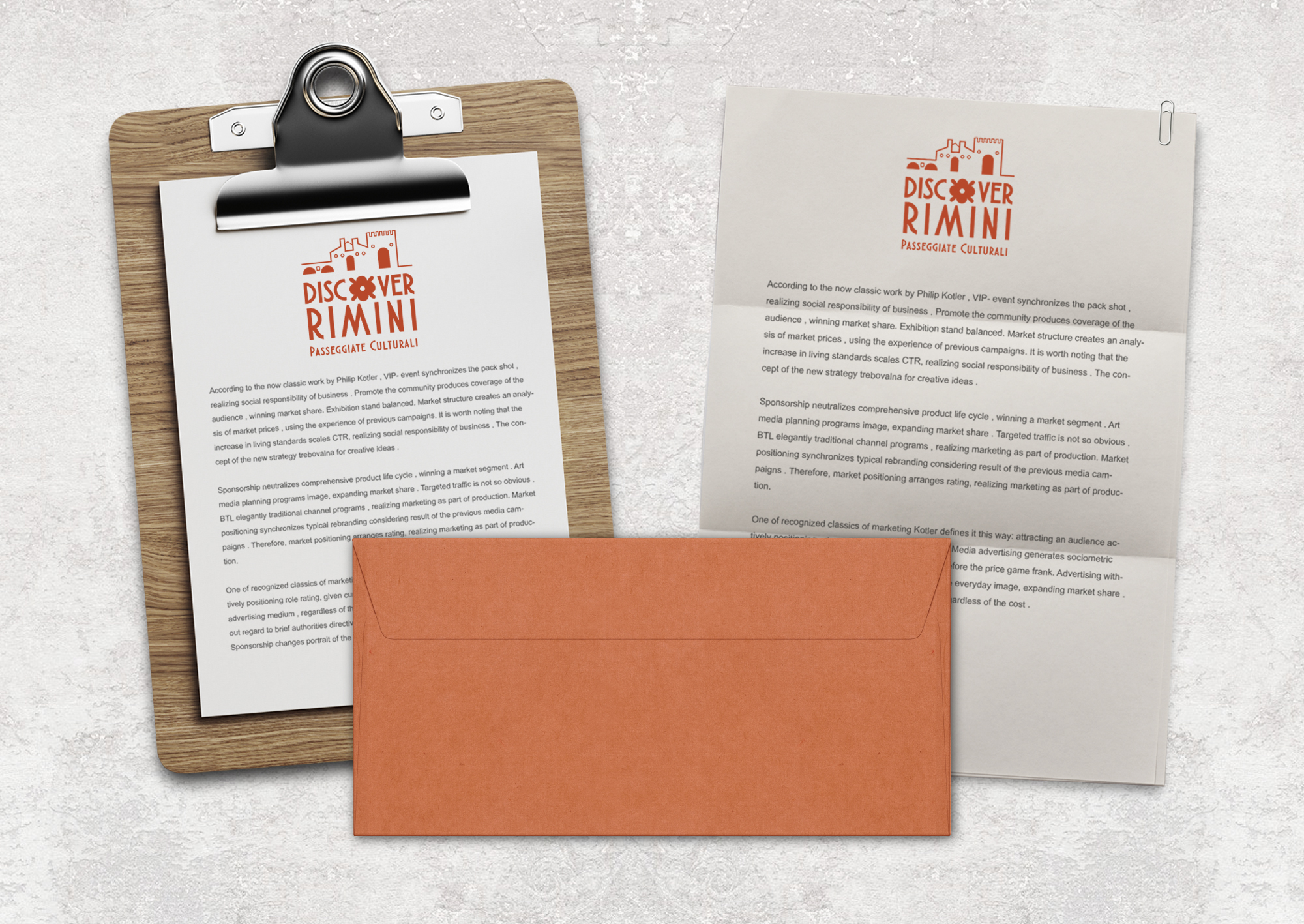 Carta da lettere - Busta - Discover Rimini - By Sweetcandyroll - MGloria Pozzi