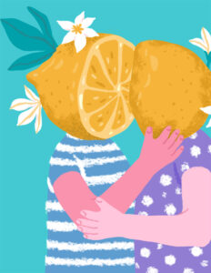 LIMONI-contest limoniamo-illustrazione-sweetcandyroll-Lemons in love
