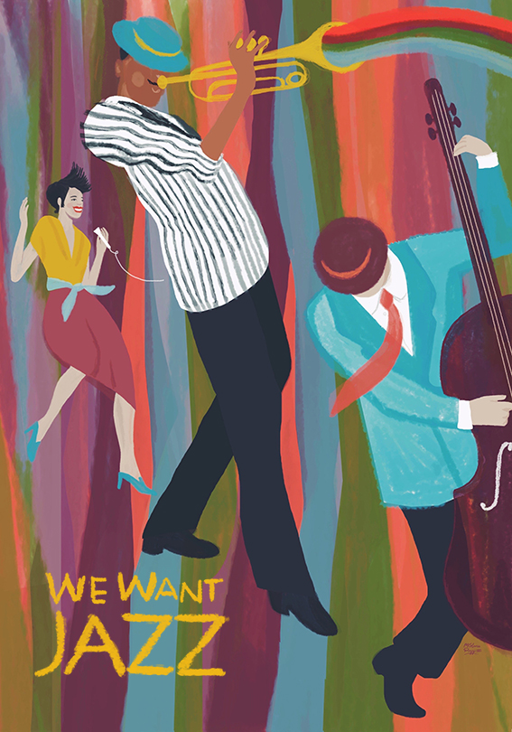 WE WANT JAZZ-mgloria-pozzi-illustrazione