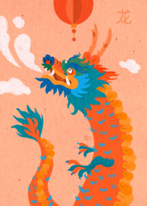 il dragone mgloria pozzi illustration